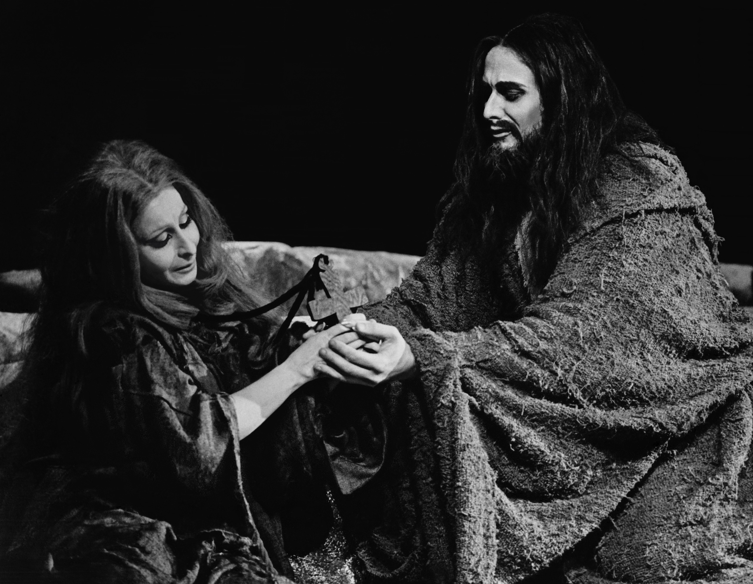 THAIS (Massenet) Act III-Soprano Jeannette Pilou as Thais, Baritone Ryan Edwards as Athanael-Photo by John Pineda