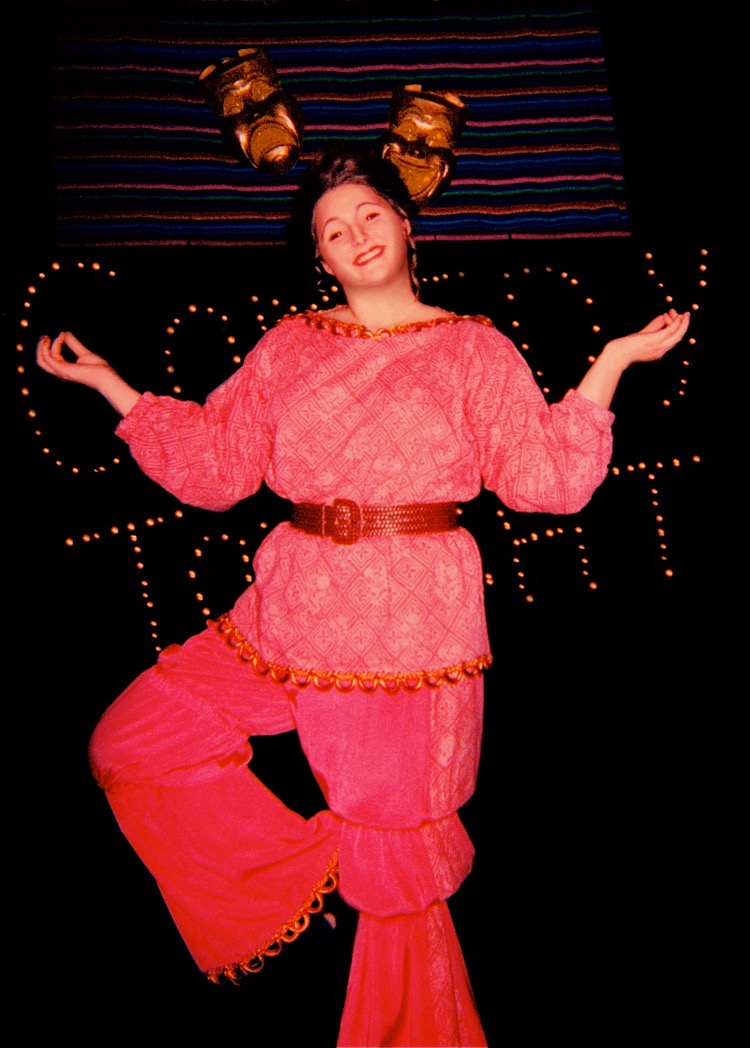 A FUNNY THING HAPPENED ON THE WAY TO THE FORUM (Sondheim-Shevelove-Gelbart) Photo-Roberta Mulder as Pseudolus-Marquee Theatre Company 1