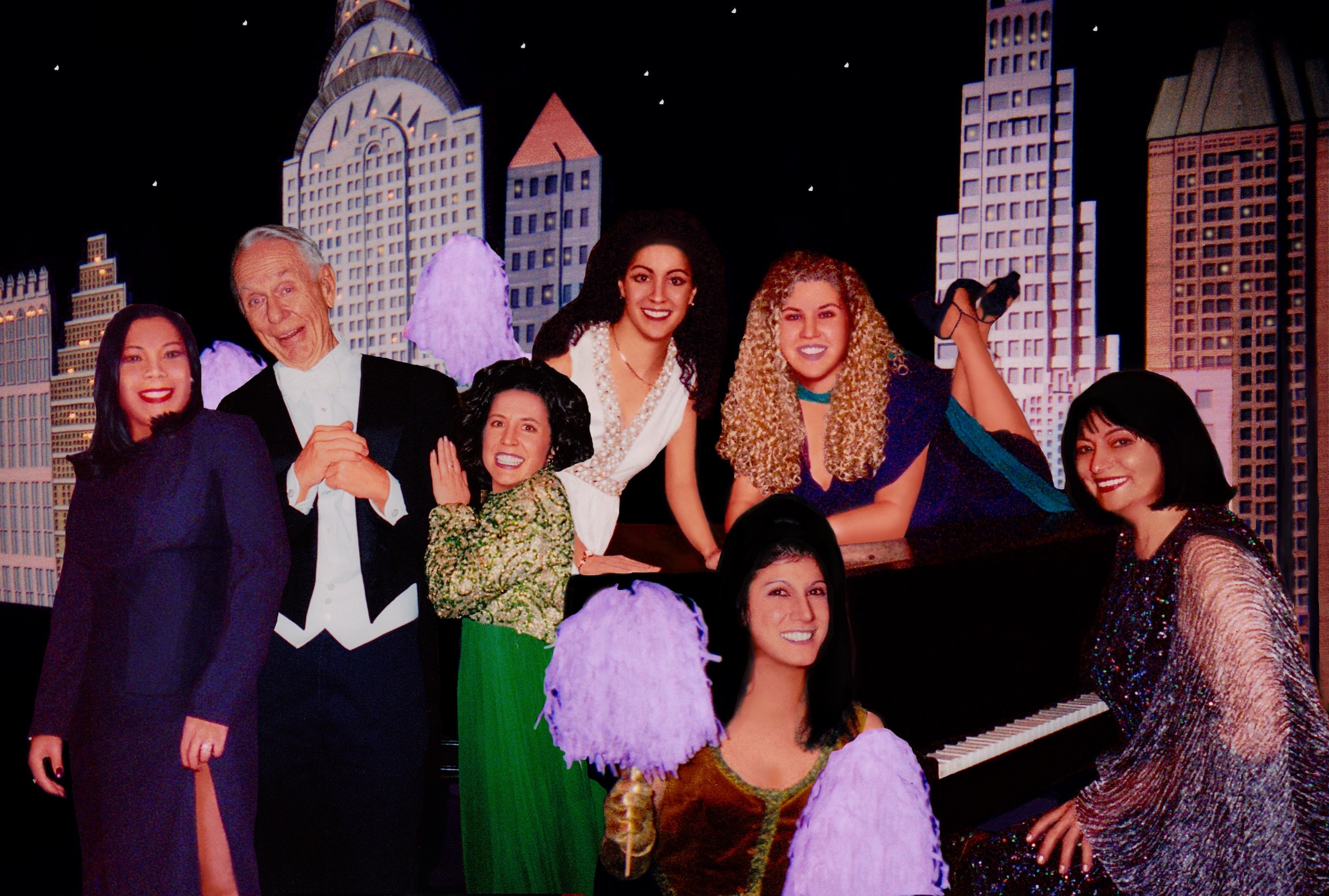 COLE (Strachan-Green-Porter) Publicity Photo-Martha Campfield, Larry Nelson, Keri Shane, Sonali Rodriguez, Hilary Mandell, Julie Distenfield, Lydia Jean-Marquee Theatre Company