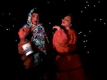 A FUNNY THING HAPPENED ON THE WAY TO THE FORUM (Sondheim-Shevelove-Gelbart) Photo-Earl Goldsmith as Hysterium, Roberta Mulder as Pseudolus-Marquee Theatre Company 11