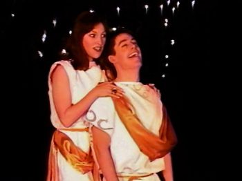 A FUNNY THING HAPPENED ON THE WAY TO THE FORUM (Sondheim-Shevelove-Gelbart) Photo-Yvonne George as Philia, W Grahame Rush as Hero-Marquee Theatre Company 10