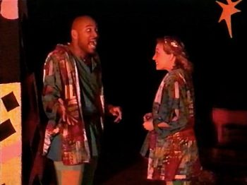 A MIDSUMMER NIGHT’S DREAM (Shakespeare) Photo-Gregory Lacey as Demetrius, Jen Malone as Helena-Marquee Theatre Company 4