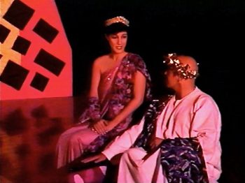 A MIDSUMMER NIGHT’S DREAM (Shakespeare) Photo-Julie Distenfield as Hippolyta, Aaron Hunt as Theseus-Marquee Theatre Company 11