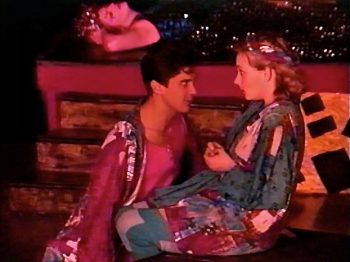 A MIDSUMMER NIGHT’S DREAM (Shakespeare) Photo-Rachel Martinale as Titania, Jason K Martin as Lysander, Jen Malone as Helena-Marquee Theatre Company 6