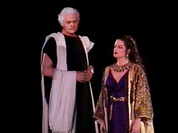 ANTONY AND CLEOPATRA (Shakespeare) Photo-Garvey MacLean as Caesar, Rachel Martindale as Cleopatra-Marquee Theatre 9