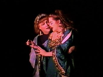 ANTONY AND CLEOPATRA (Shakespeare) Photo-Kathleen Hugo as Charmian, Rachel Martindale as Cleopatra-Marquee Theatre 4