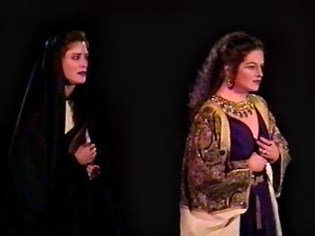 ANTONY AND CLEOPATRA (Shakespeare) Photo-Susan G Larson as Dolabella, Rachel Martindale as Cleopatra-Marquee Theatre 8