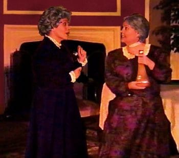 ARSENIC AND OLD LACE (Kesselring) Photo-Jane McCarty as Martha Brewster, Kathleen Hugo as Abby Brewster-Marquee Theatre Company 8