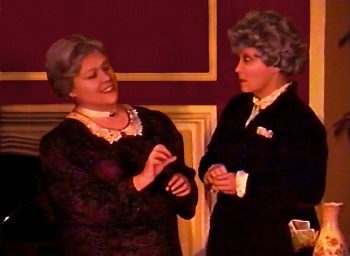 ARSENIC AND OLD LACE (Kesselring) Photo-Kathleen Hugo as Abby Brewster, Jane McCarty as Martha Brewster-Marquee Theatre Company 3