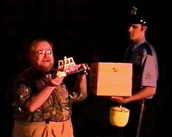 ARSENIC AND OLD LACE (Kesselring) Photo-Larry Deysach as Teddy Brewster, Jonathan De Young as Officer Brophy-Marquee Theatre Company 1