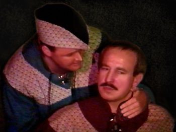 AS YOU LIKE IT (Shakespeare) Photo-JD Mathein as Orlando, Aaron Hunt as Oliver-Marquee Theatre Company 1