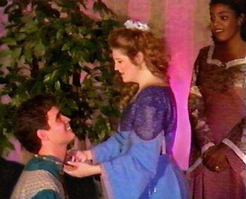 AS YOU LIKE IT (Shakespeare) Photo-Paul Socrates Kaitson as Orlando, Rachel Martindale as Rosalind, Rosalind Lee as Celia-Marquee Theatre Company 3