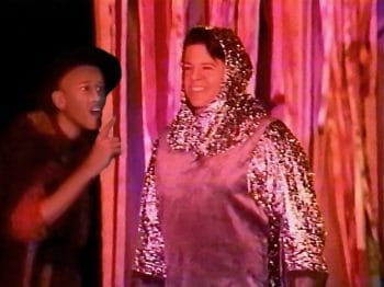 CAMELOT (Lerner and Loewe) Photo-Eddie Colvin as Squire Dap, Eric Perkins as Lancelot-Marquee Theatre Company 4