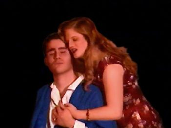 CAT ON A HOT TIN ROOF (Williams) Photo-Paul Socrates Kaitson as Brick, Rachel Martindale as Maggie-Marquee Theatre Company 11