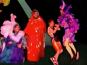 CHARLEY’S AUNT (Thomas) Photo-Melissa Rubens as Amy Spettigue, David Fell as Charles Wykeham, Michael Marcinkowski as Lord Fancourt Babberley, Stephen Fedo as Stephen Spettigue-Marquee Theatre Company 10