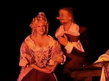 CYRANO DE BERGERAC (Adapted from Rostand by Geoffrey Edwards) Photo-Rachel Martindale as Roxane, Ryan Edwards as Cyrano-Marquee Theatre Company 4