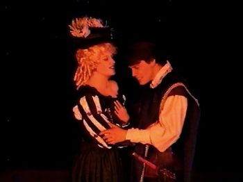 CYRANO DE BERGERAC (Adapted from Rostand by Geoffrey Edwards) Photo-Rachel Martindale as Roxane, W Grahame Rush as Christian-Marquee Theatre Company 7