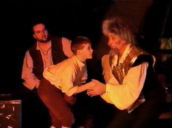 MAN OF LA MANCHA (Wasserman-Leigh-Darion) Photo-Brian J McCartney as Ernesto, Michael Marcinkowski as Tenorio, Ryan Edwards as Don Quixote-Marquee Theatre Company 4