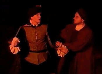 MARY STUART (Adapted from Schiller by Geoffrey Edwards) Photo-Anthony Roberts as Mortimer, Frank J Glab as Melvil-Marquee Theatre Company 3