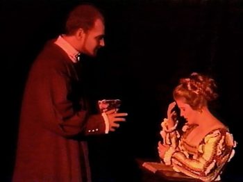 MARY STUART (Adapted from Schiller by Geoffrey Edwards) Photo-Frank J Glab as Melvil, Rachel Martindale as Mary-Marquee Theatre Company 9