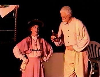 MY THREE ANGELS (Spewack) Photo-Julie Distenfield as Mme Parole, Garvey MacLean as Joseph-Marquee Theatre Company 8