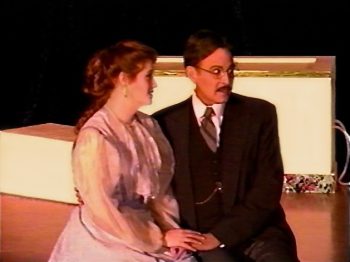 MY THREE ANGELS (Spewack) Photo-Rachel Martindale as Marie Louise, Earl Goldsmith as Felix Ducotel-Marquee Theatre Company 3