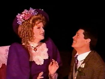 THE IMPORTANCE OF BEING EARNEST (Wilde) Photo-Rachel Martindale as Gwendolen Fairfax, W Grahame Rush as Jack Worthing-Marquee Theatre Company 4