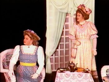 THE IMPORTANCE OF BEING EARNEST (Wilde) Photo-Roberta Mulder as Cecily Cardew, Rachel Martindale as Gwendolen Fairfax-Marquee Theatre Company 8
