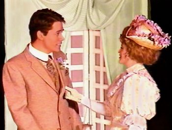 THE IMPORTANCE OF BEING EARNEST (Wilde) Photo-W Grahame Rush as Jack Worthing, Rachel Martindale as Gwendolen Fairfax-Marquee Theatre Company 12