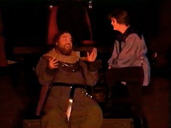 THE LARK (Adapted from Anouilh by Lillian Hellman) Photo-David Fell as Captain La Hire, Rachel Martindale as Joan of Arc-Marquee Theatre Company 6