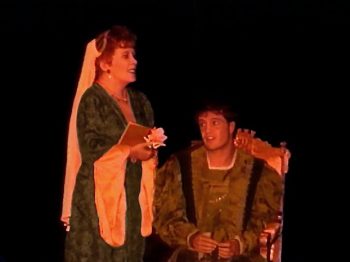THE LARK (Adapted from Anouilh by Lillian Hellman) Photo-Jane McCarty as Queen Yolande, Joe Czajka as Charles, Dauphin of France-Marquee Theatre Company 5
