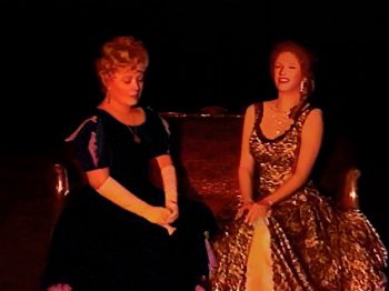 THE LITTLE FOXES (Hellman) Photo-Jane McCarty as Birdie Hubbard, Rachel Martindale as Regina Giddens-Marquee Theatre Company 1