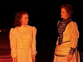 THE LITTLE FOXES (Hellman) Photo-Kelly Moran as Alexandra Giddens, Rachel Martindale as Regina Giddens-Marquee Theatre Company 8