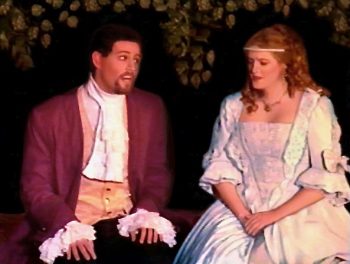 THE MARQUISE (Coward) Photo-Dan Callistein as Miguel, Rachel Martindale as Adrienne-Marquee Theatre Company 3