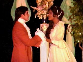 THE MARQUISE (Coward) Photo-Jonathan Schlossberg as Miguel, Rosalind Lee as Adrienne-Marquee Theatre Company 1